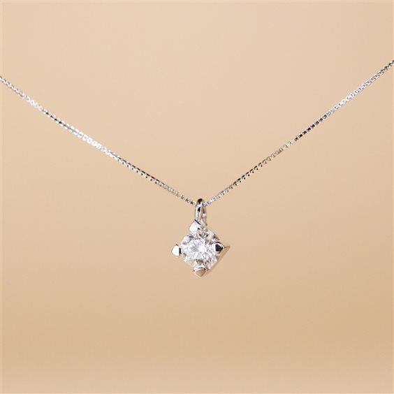 Necklace Orelù Woman in White Gold Diamante 0.15 Ct 001023XIE - 001023XIE